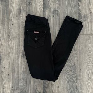 Black Low Rise Hudson Pants, Size 25